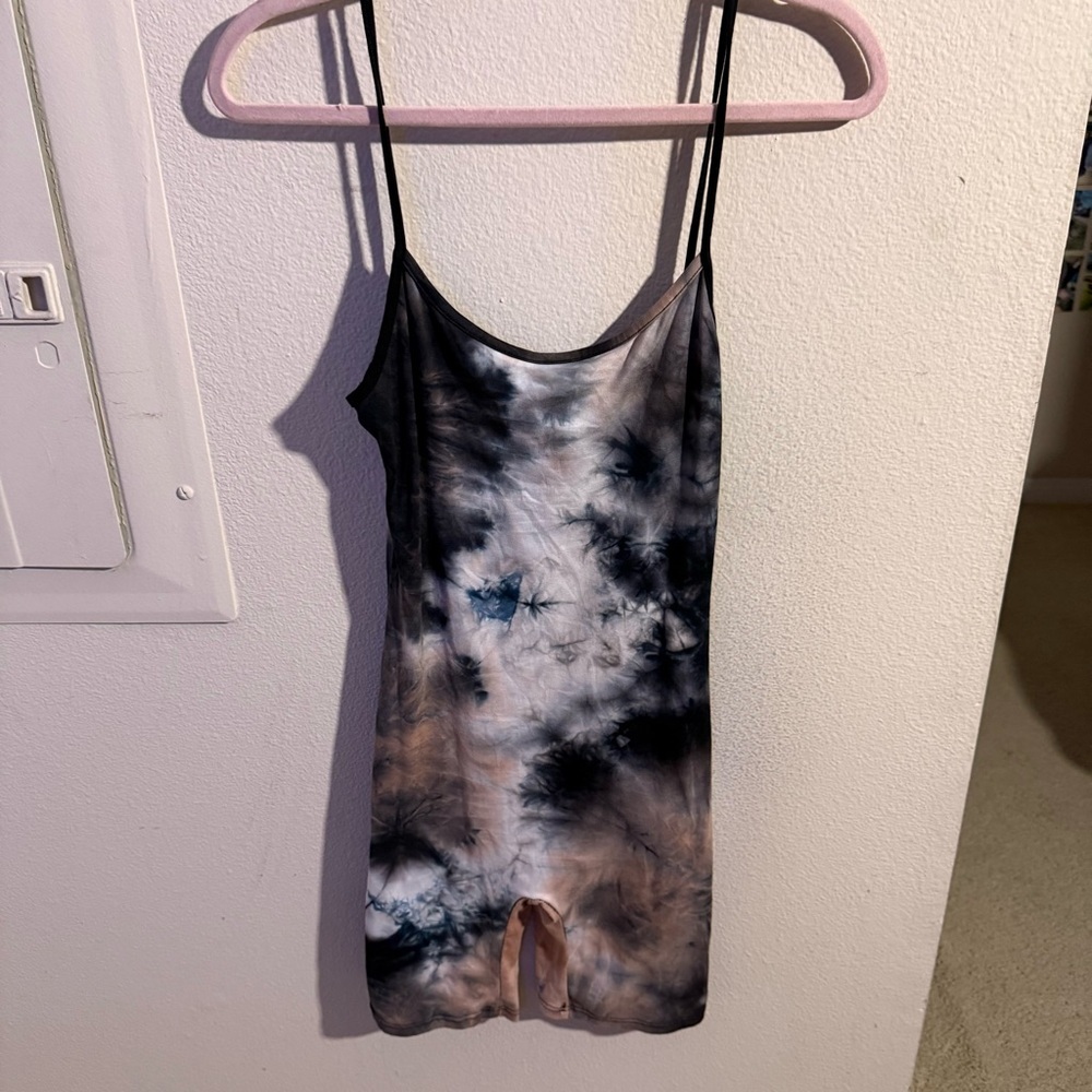 Carmen Tie Dye Romper Womens Spaghetti Strap Stretchy Jumpsuit Festival Outfit
